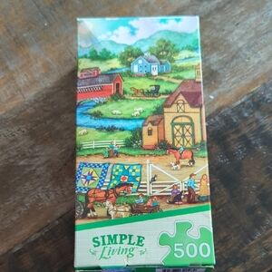 500-Piece Puzzle - Colorful Farm Scene
